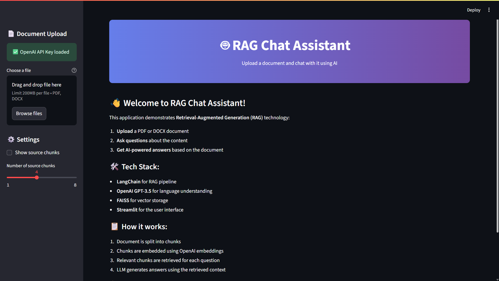 Chat Assistant - RAG